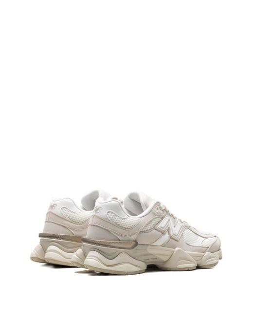 New Balance White 9060 Lace-Up Sneakers for men