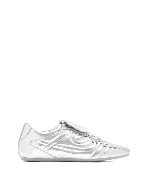 SCHUTZ SHOES White Quilted Sneakers