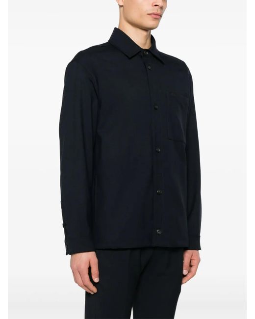 Fay Black Wool Overshirt for men