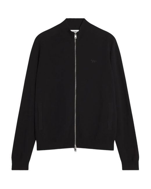 Maison Kitsuné Black Wool Cardigan for men