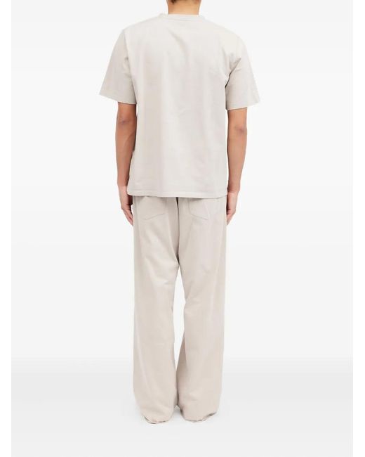 MM6 by Maison Margiela Gray Crew-Neck Graphic T-Shirt for men
