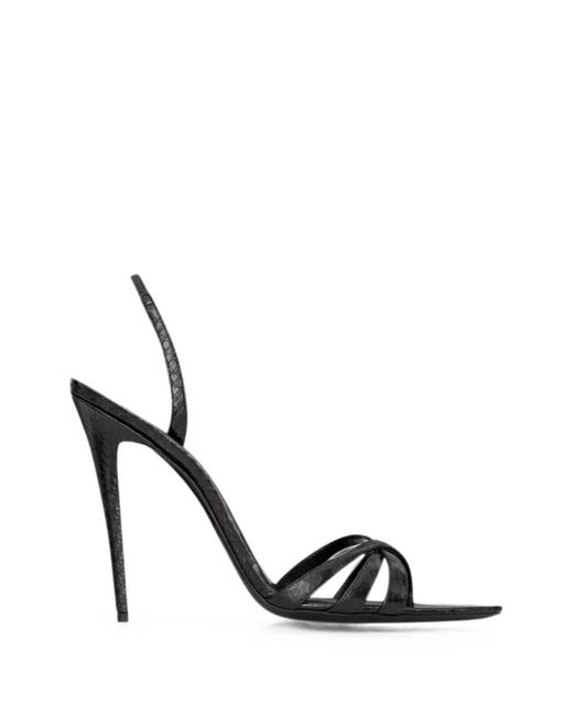 Saint Laurent White Kate Slingback Heeled Sandals