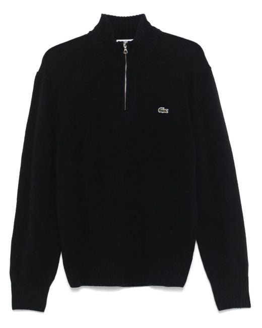 Lacoste Black Half-Zip Sweater for men