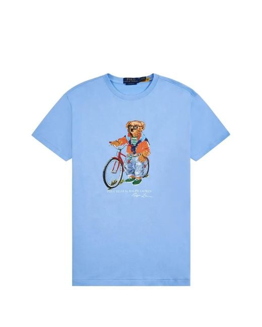 Polo Ralph Lauren Blue Polo Bear Classic-Fit Cotton T-Shirt for men
