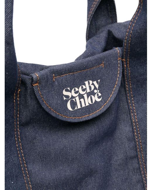 See By Chloé Laetizia Denim Tote Bag in Blue | Lyst