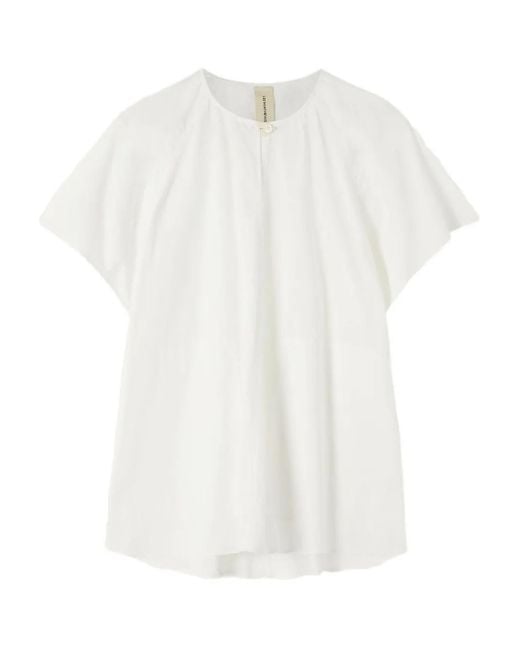 Lee Mathews White Bluse mit Raglanärmeln