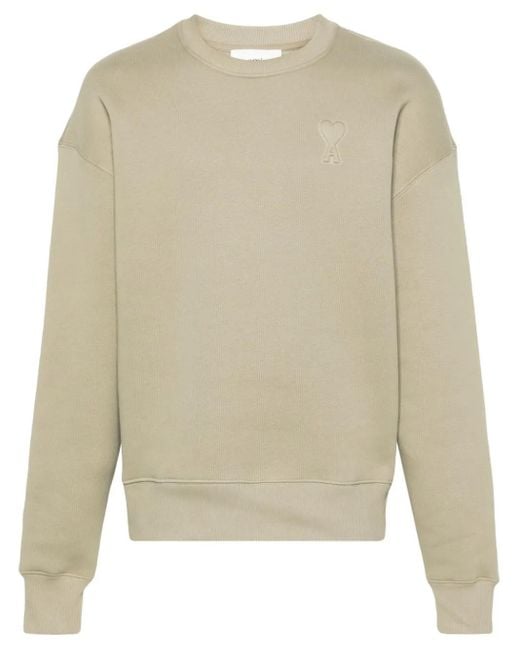 AMI Natural Ami De Coeur Embossed Sweatshirt