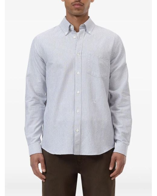 Closed White Striped Button-Down Shirt for men