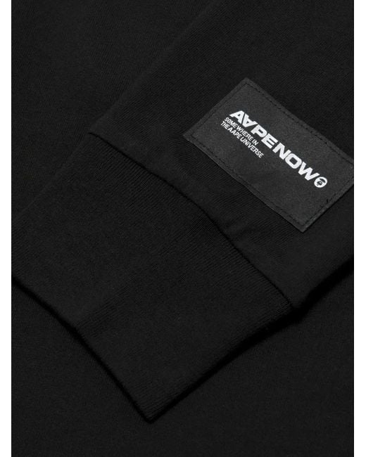 Aape By A Bathing Ape Black Long-Sleeve T-Shirt for men