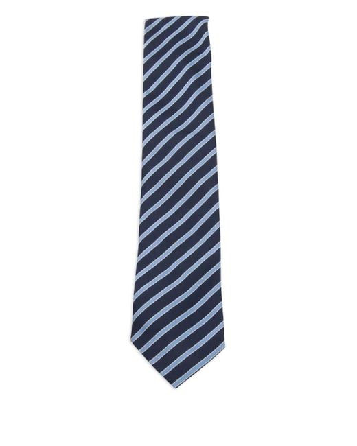 Zegna Gestreepte Stropdas in het Blue voor heren