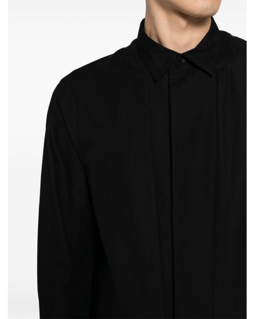 Julius Langes Hemd mit Abnähern in Black für Herren