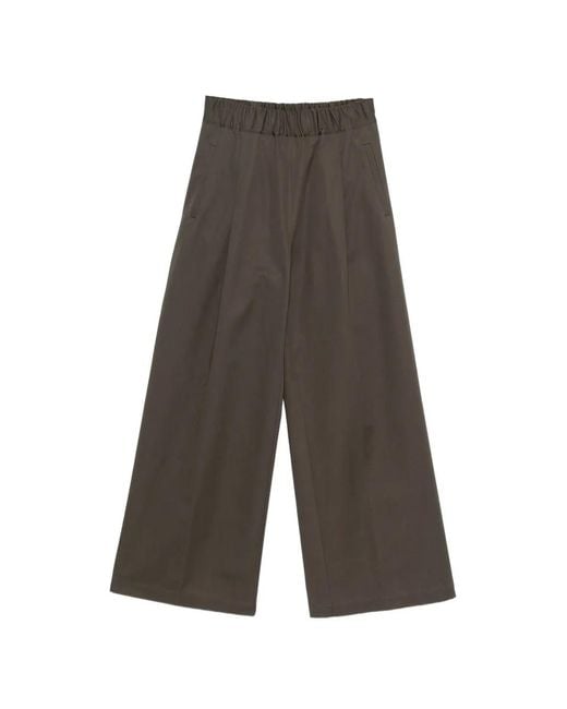 Semicouture Gray Elasticated Trousers