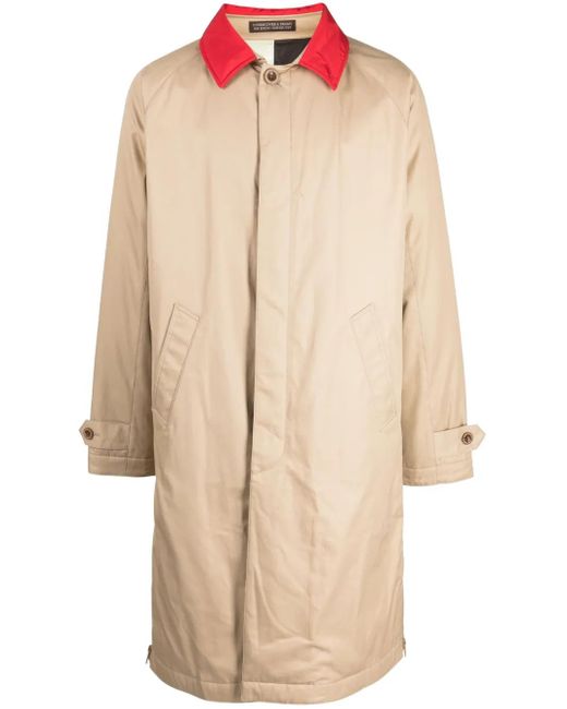 Undercover Natural X Fragment Contrasting-Collar Cotton Raincoat