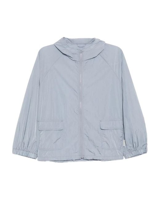 To b. by agnès b. Blue Logo-Patch Jacket