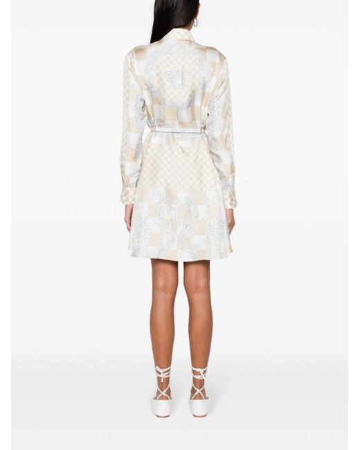 Versace Maxi-jurk Met Barokprint in het White