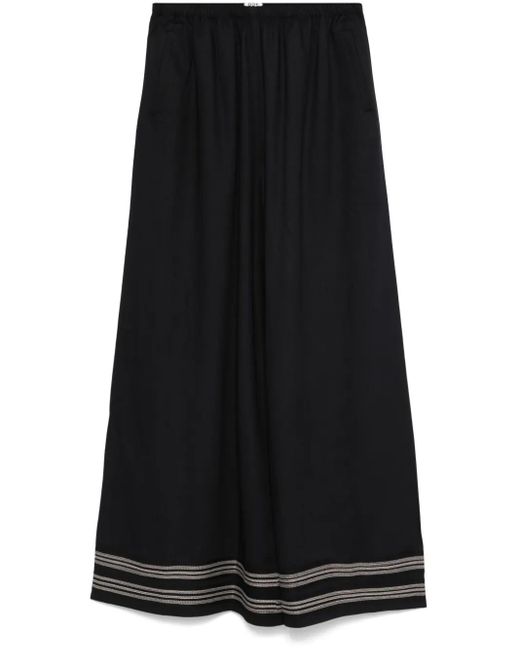 Bode Black Mathilde Trousers