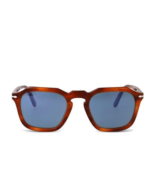 Persol Blue Acetate Geometric Sunglasses for men