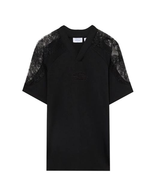 Off-White c/o Virgil Abloh Black Lace Insert Soccer Dress