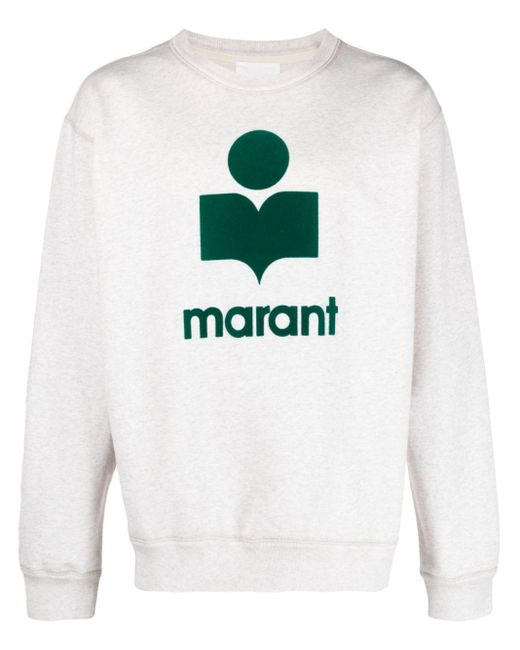 Isabel Marant Mikoy Sweatshirt mit beflocktem Logo in White für Herren