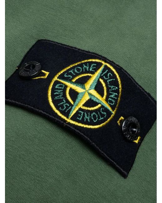 メンズ Stone Island コンパスバッジ スウェットシャツ Green