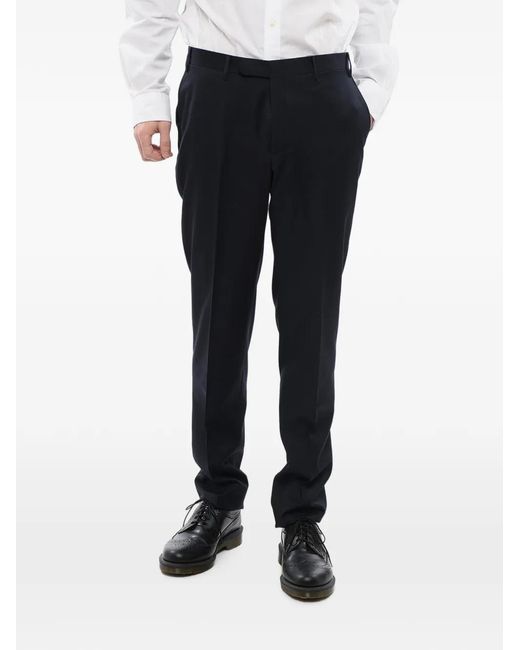 Corneliani Black Virgin Wool Trousers for men