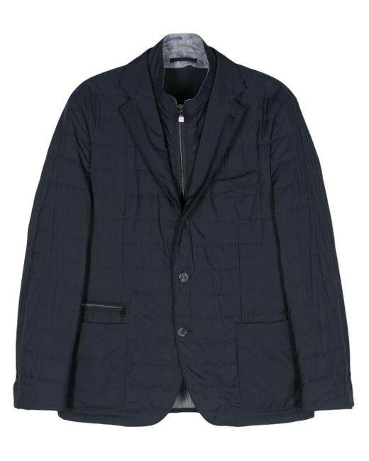 Corneliani Blue Layered-design Outdoor Jacket for men