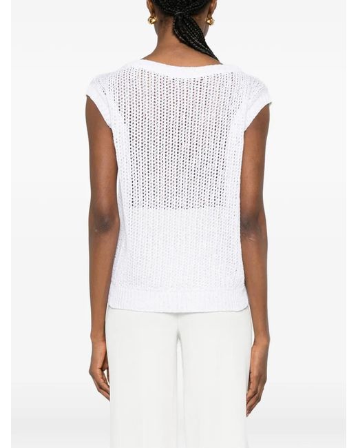 Neera White Sequin Tank Top