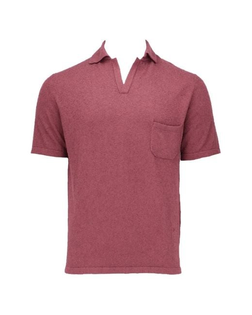 Isaia Pink Short-Sleeve T-Shirt for men