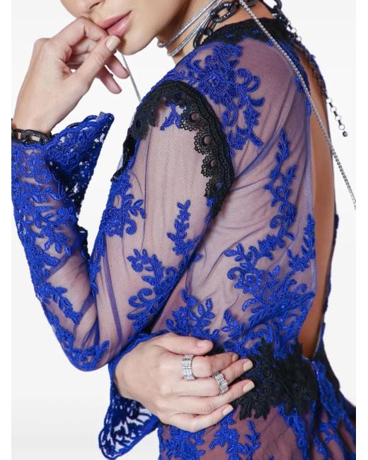 Lethicia Bronstein Blue Cruz Midi Dress