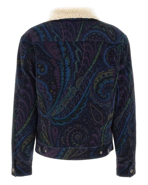 Etro Blue Corduroy Jacket