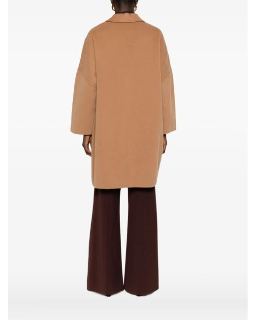 Semicouture Natural Patch-Pockets Coat
