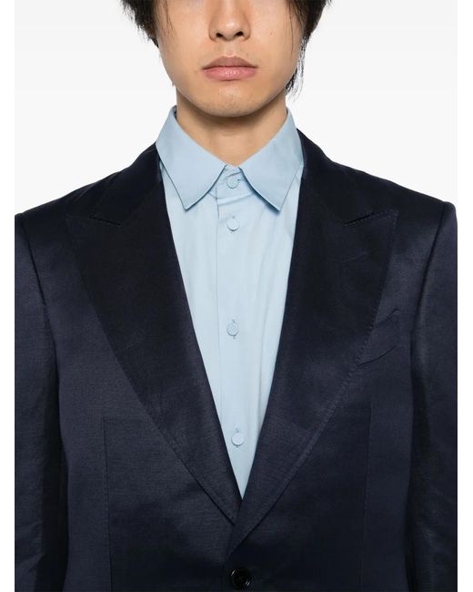 Tom Ford Blue Single-Breasted Suit for men