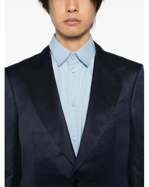 Tom Ford Blue Single-Breasted Suit for men