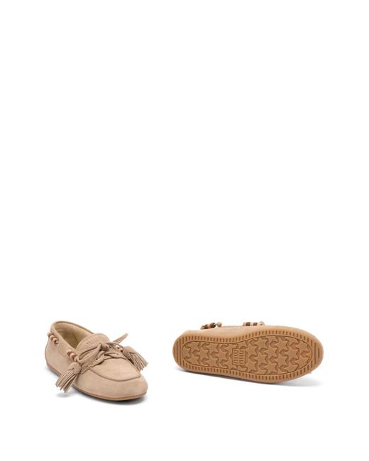 Miu Miu Natural Suede Deck Shoes