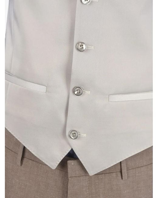 Corneliani Blue Buttoned Waistcoat for men