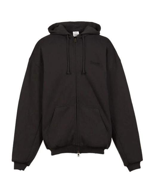 Chaqueta con logo bordado Vetements de hombre de color Black