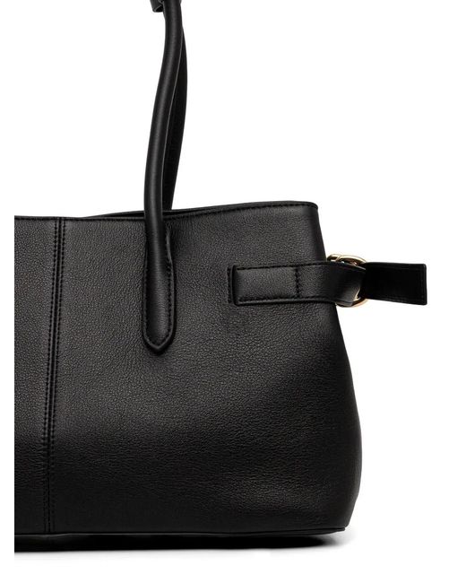 Patrizia Pepe Black Leather Shoulder Bag