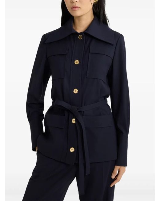 Patou Blue Safari Twill-Jacke