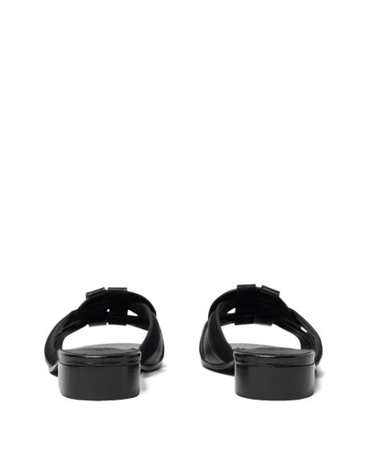 Scarosso Black Anna Slides