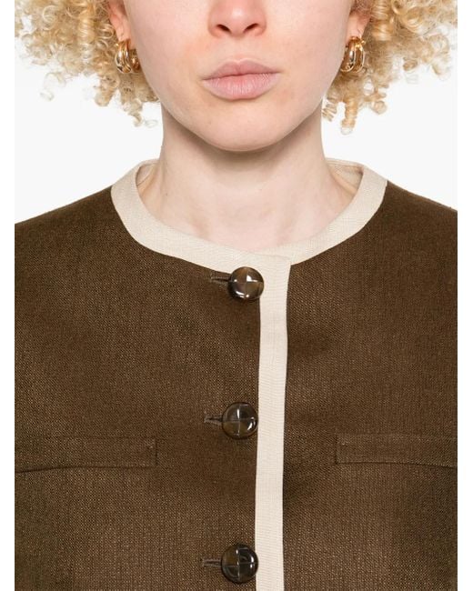 Blazé Milano Brown Jacke Mit Kontrastdetails