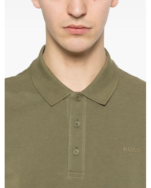 Polo Con Botones Boss de hombre de color Green