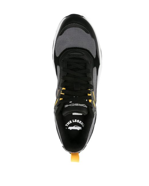 PUMA Black X Porche Legacy Trinity Panelled Sneakers