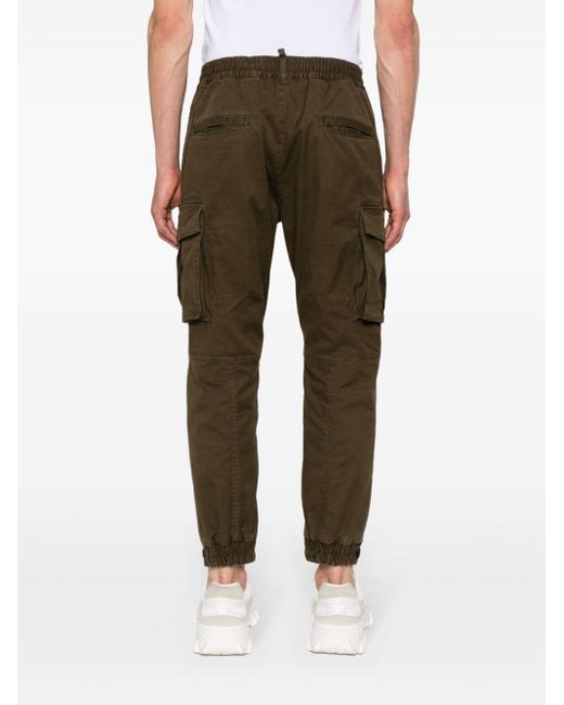 DSquared² Green Urban Cyprus Tapered Cargo Trousers for men