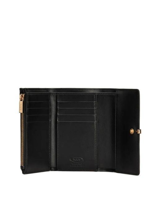 Tod's Black Logo-Engraved Wallet