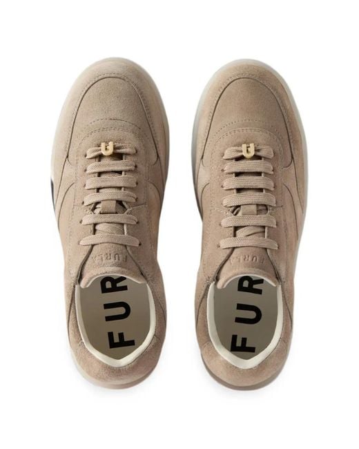 Furla Natural Allegra Suede Sneakers