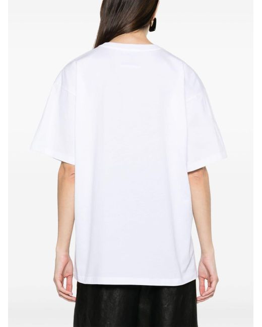 Moschino T-shirt Met Teddybeerprint in het White