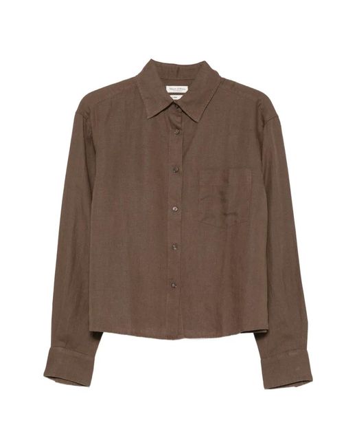 Marc O' Polo Brown Chemise À Poche Poitrine