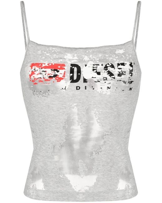 DIESEL White "t-hoper Devo" Cotton Top
