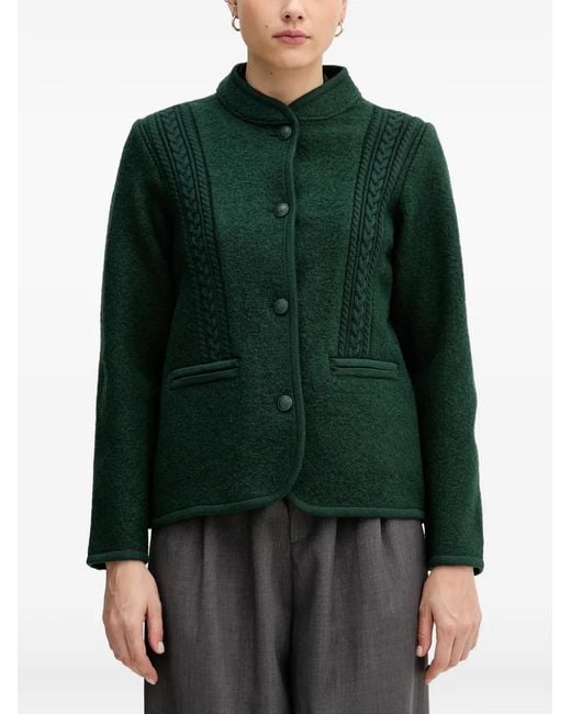 INTROPIA Green Braided Buttoned Jacket
