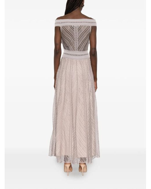 Antonino Valenti Pink Ruffled-Panel Maxi Dress